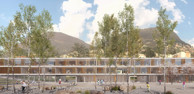 Scuola "La Santa" a Viganello, Lugano, Svizzera _ 1 PREMIO